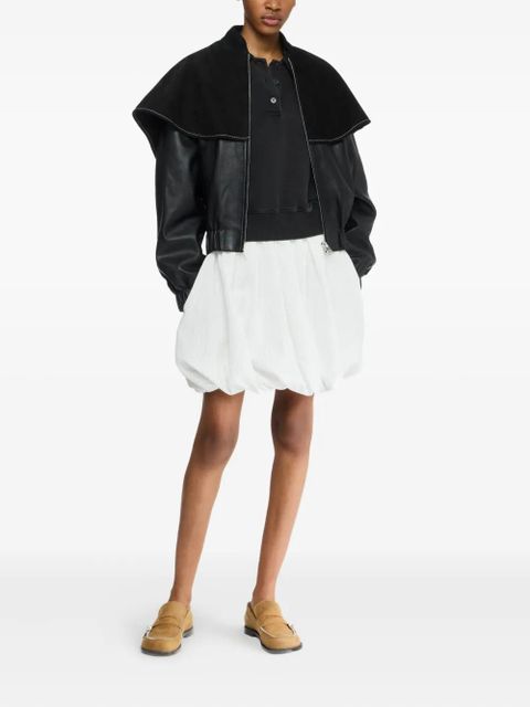 JW Anderson oversized-collar leather jacket - Black - zdjęcie produktu nr 2