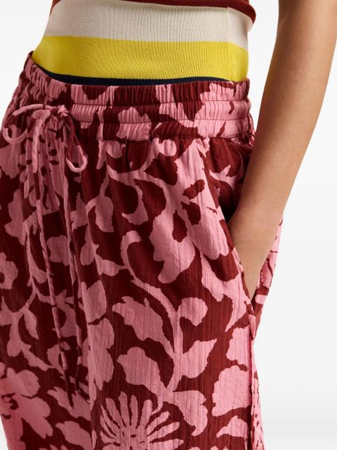 Essentiel Antwerp Jomery floral-print drawstring trousers - Brown