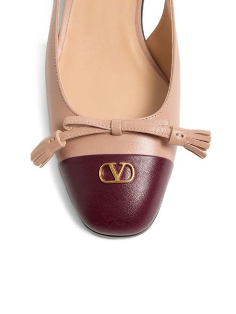 Valentino Garavani Valet Du Roi Kid slingback pumps - Neutrals