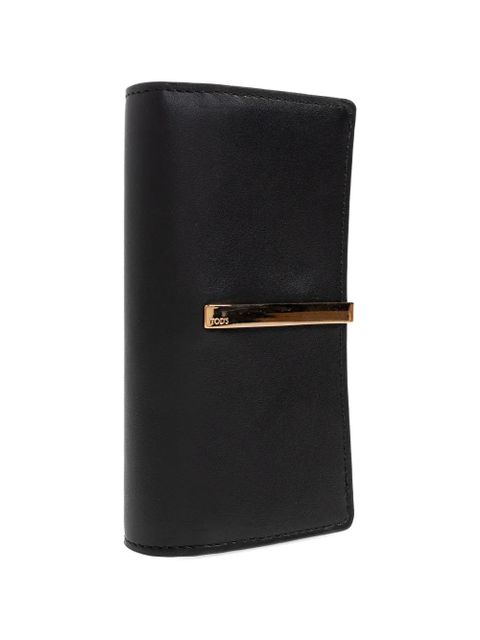 Tod's logo-plaque wallet - Black