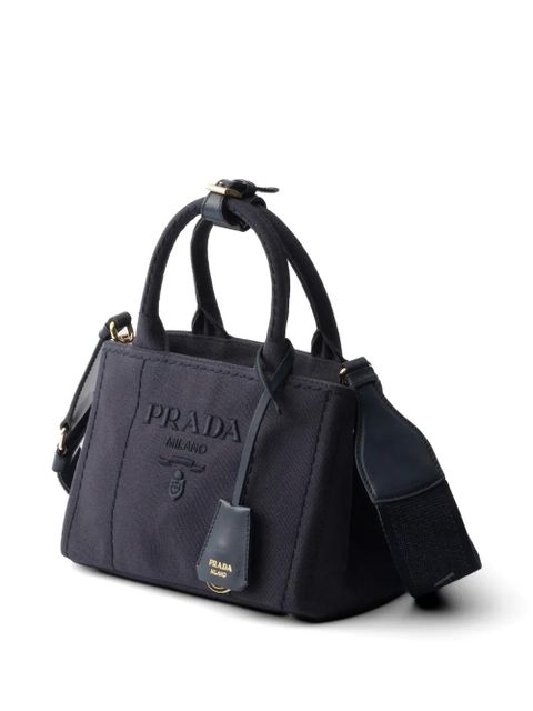 Prada Jardinière cotton canvas mini-bag - Blue