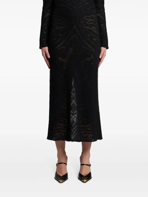 ETRO knitted jacquard midi skirt - Black - zdjęcie produktu nr 2