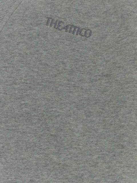 The Attico embroidered V-neck sweatshirt - Grey