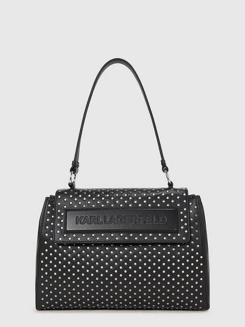 Karl Lagerfeld torebka skórzana kolor czarny A4W30086 - zdjęcie produktu nr 1