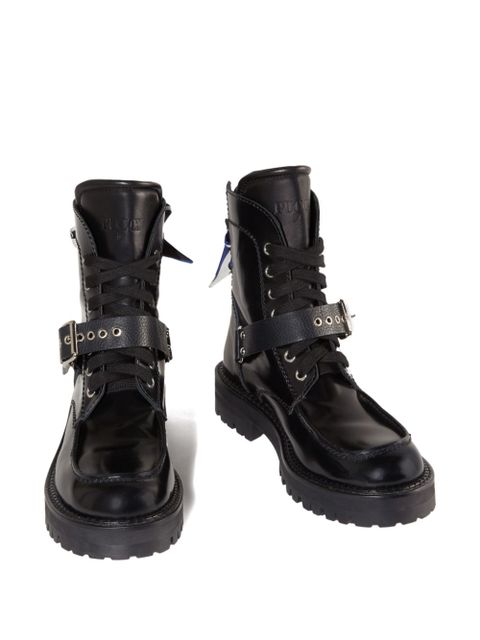 PUCCI marmo-print leather boots - Black
