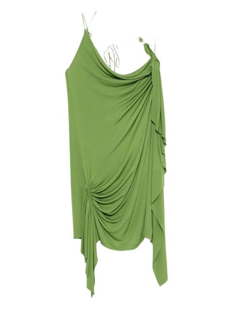 Christopher Esber ruched asymmetric dress - Green