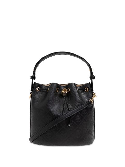 Tory Burch All-over-debossed logo bucket bag - Black - zdjęcie produktu nr 1