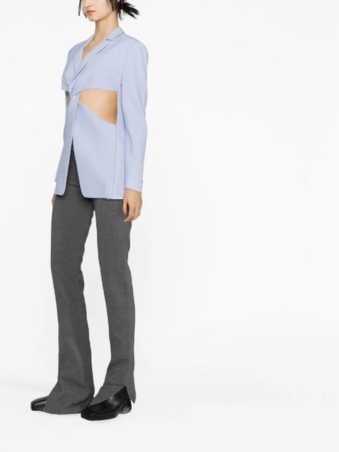 Coperni cut-out single-breasted blazer - Blue