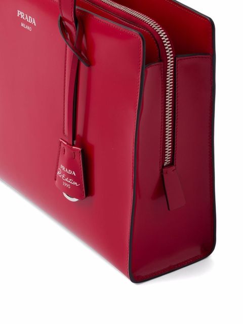 Prada large Re-Edition 1995 leather handbag - Red