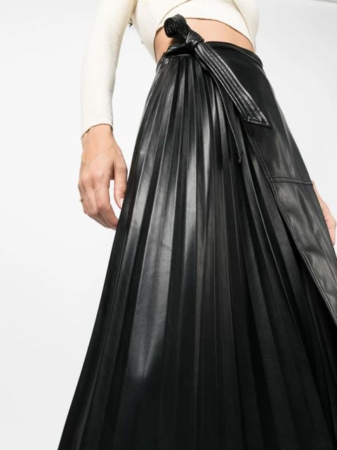 Simkhai pleat-detail high-waist skirt - Black
