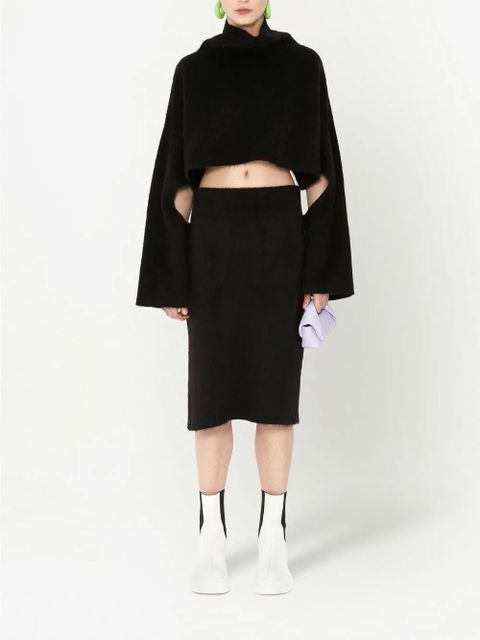 JW Anderson wool-blend midi pencil skirt - Black