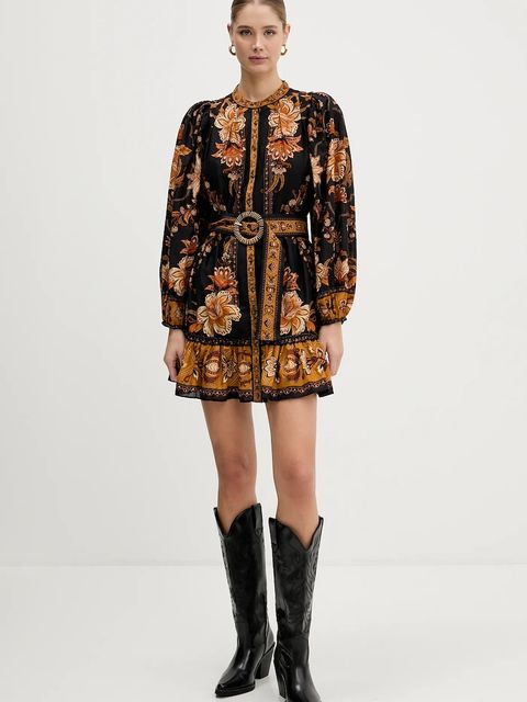 Farm Rio sukienka bawełniana kolor czarny mini rozkloszowana 344142 - zdjęcie produktu nr 2