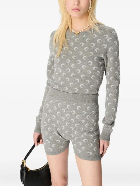 Marine Serre moon-jacquard crew-neck sweater - Grey - zdjęcie produktu nr 2
