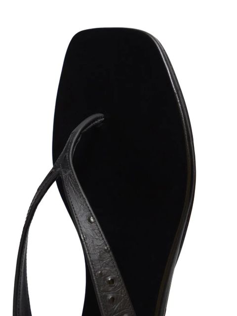 LouLou de Saison Niham textured ankle-strap sandals - Black