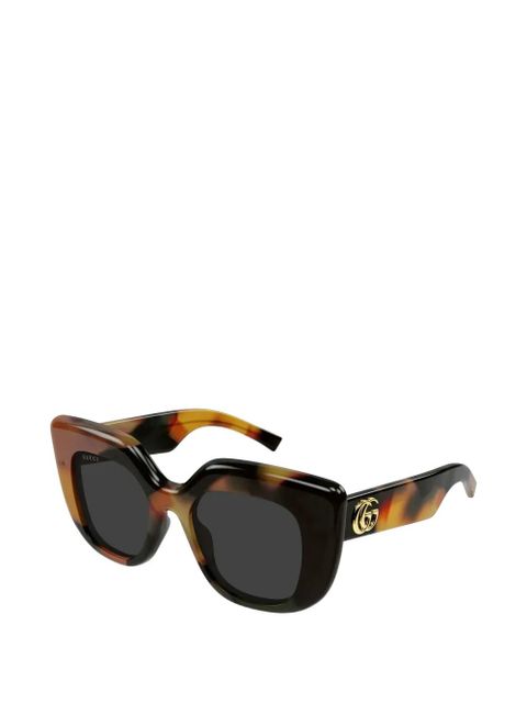 Gucci Eyewear tortoiseshell-effect cat-eye sunglasses - Brown - zdjęcie produktu nr 2