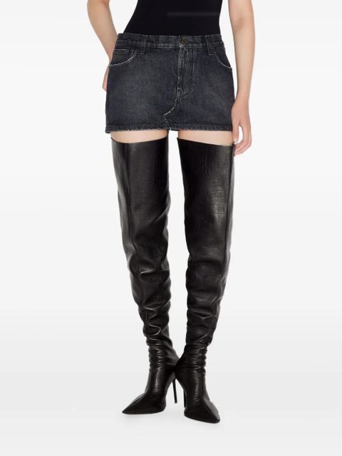 Jean Paul Gaultier pocket denim mini skirt - Black - zdjęcie produktu nr 1