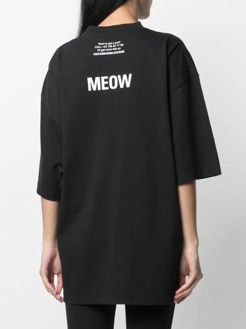 Balenciaga I Love Cats printed T-Shirt - Black