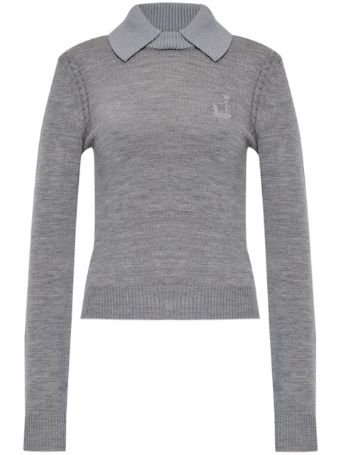 Jacquemus logo-embroidered jumper - Grey - zdjęcie produktu nr 1