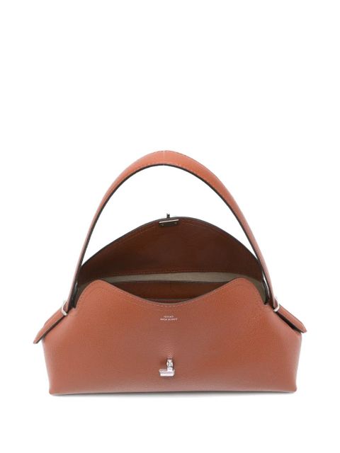 TOTEME medium grained-leather T-lock shoulder bag - Brown