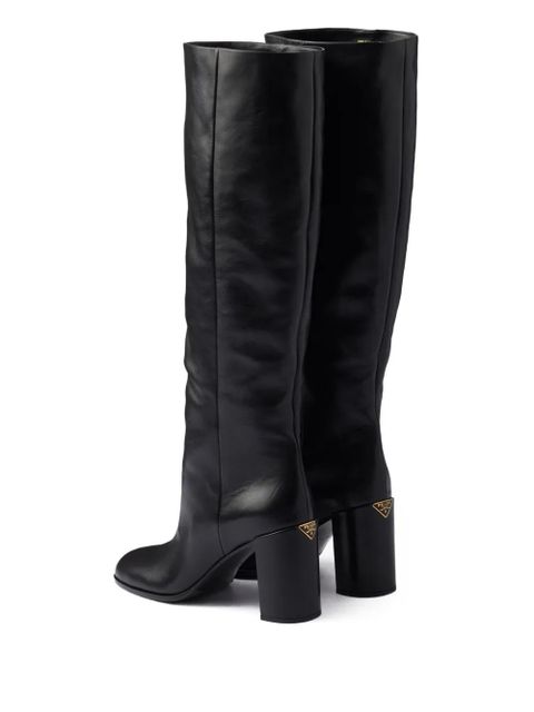 Prada triangle-logo boots - Black
