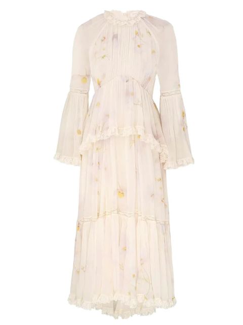 ZIMMERMANN floral lace midi dress - Neutrals - zdjęcie produktu nr 2