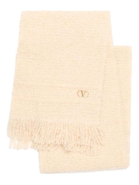 Valentino Garavani logo-plaque jacquard scarf - Neutrals - zdjęcie produktu nr 2