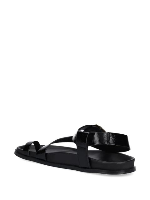 ALOHAS leather flat sandals - Black