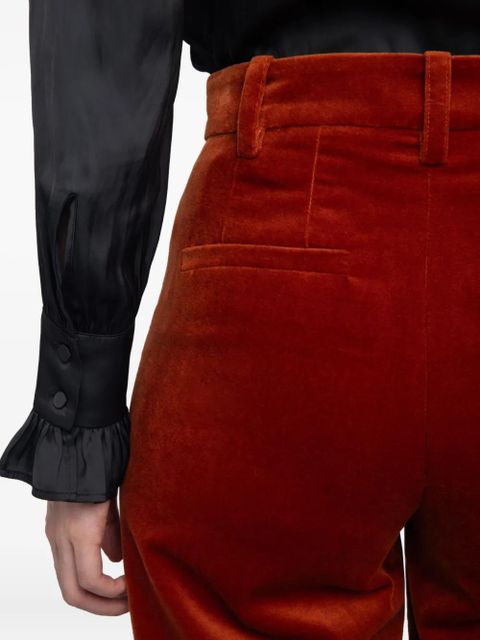 Zadig&Voltaire wide-leg velvet trousers - Red