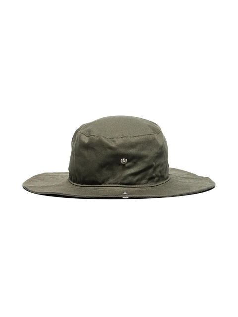 GANNI embroidered logo snap hat - Green