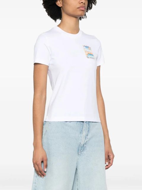 Casablanca Surreal Pool-print T-shirt - White