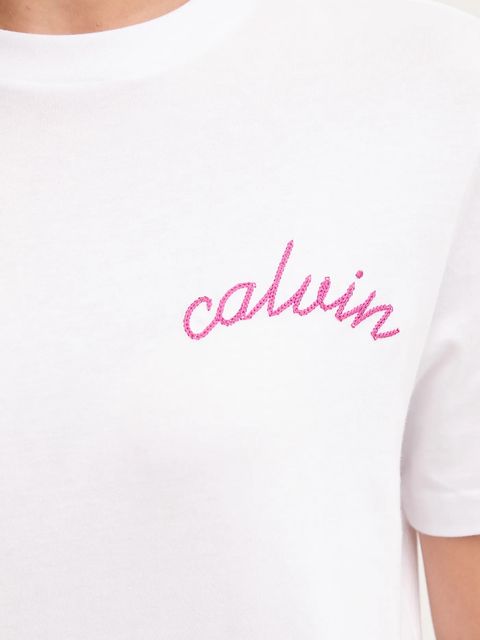 Calvin Klein Jeans t-shirt bawełniany damski kolor biały LV047D882G