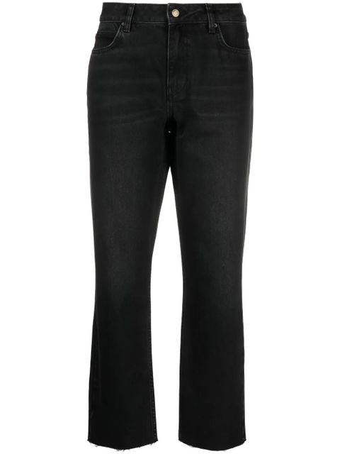 Ba&Sh logo-patch cropped jeans - Black - zdjęcie produktu nr 1