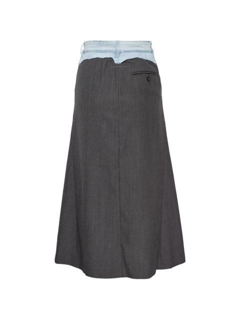 MM6 Maison Margiela tailoring long wool skirt - Grey - zdjęcie produktu nr 2