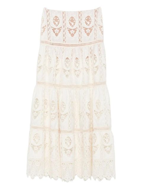 Johanna Ortiz lace tiered maxi skirt - Neutrals - zdjęcie produktu nr 1