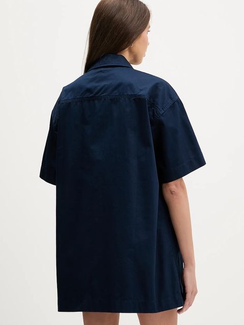 Tommy Jeans sukienka bawełniana kolor granatowy mini oversize DW0DW22531