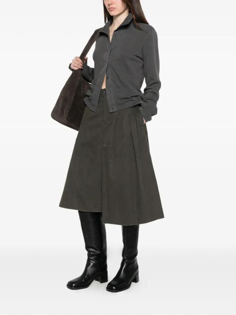 OUR LEGACY Origami asymmetric-hem midi skirt - Grey - zdjęcie produktu nr 2