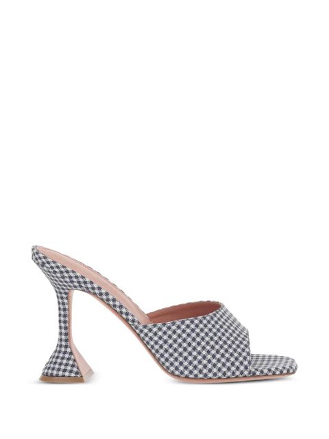 Amina Muaddi Lupita gingham-pattern sandals - Blue - zdjęcie produktu nr 1