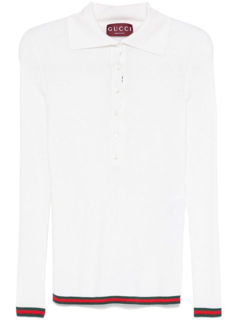 Gucci Web-stripe polo top - White - zdjęcie produktu nr 1