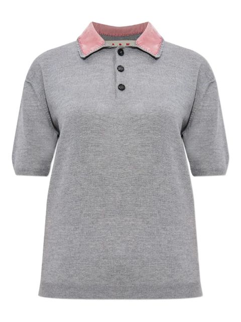 Marni jersey polo top - Grey - zdjęcie produktu nr 1