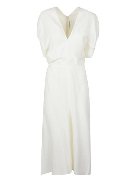Victoria Beckham V-neck midi dress - White - zdjęcie produktu nr 1