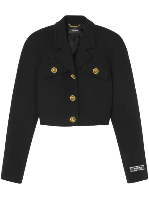 Versace Medusa Head-buttons cropped jacket - Black - zdjęcie produktu nr 1