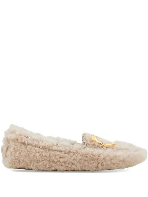 Ferragamo Gancini shearling loafers - Neutrals - zdjęcie produktu nr 1