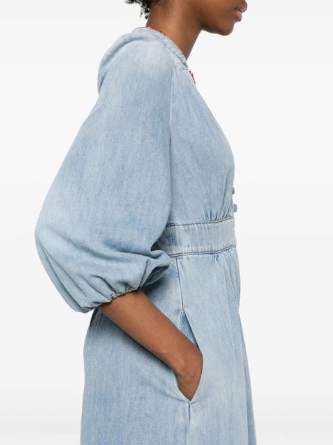 ZIMMERMANN V-neck denim dress - Blue