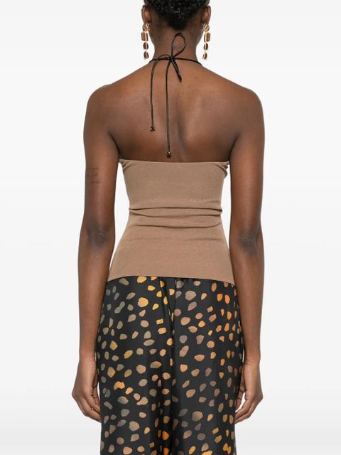 Nanushka cut-out strap bandeau top - Neutrals