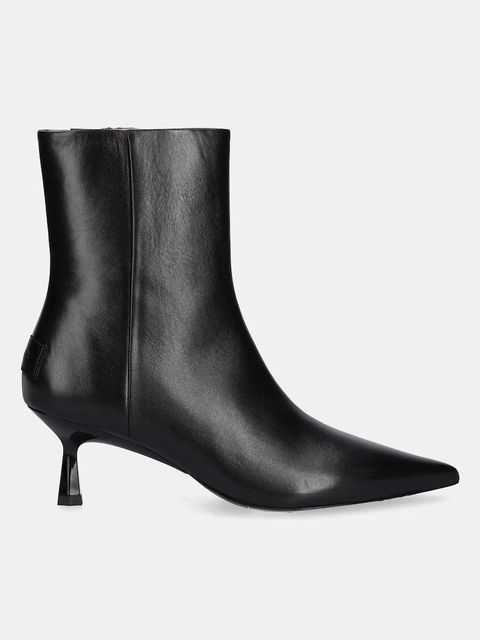 AllSaints botki skórzane Vivian Boot damskie kolor czarny na szpilce W008FD