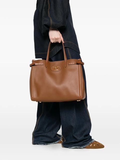 Valentino Garavani Antibes logo topstitch tote bag - Brown - zdjęcie produktu nr 2