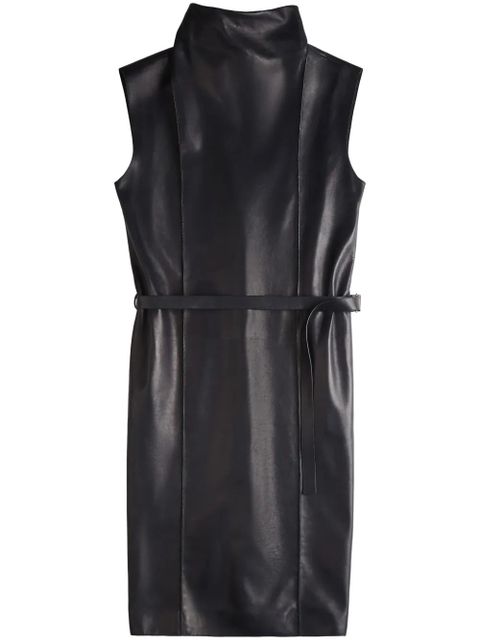 Tod's leather midi dress - Black - zdjęcie produktu nr 1