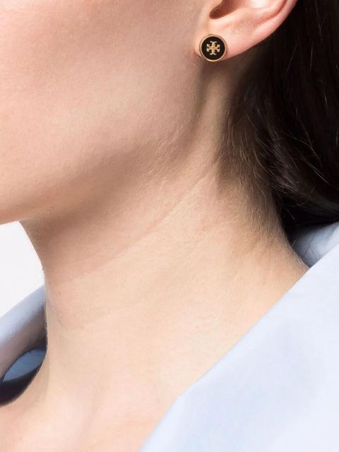 Tory Burch Kira enamel stud earrings - Black