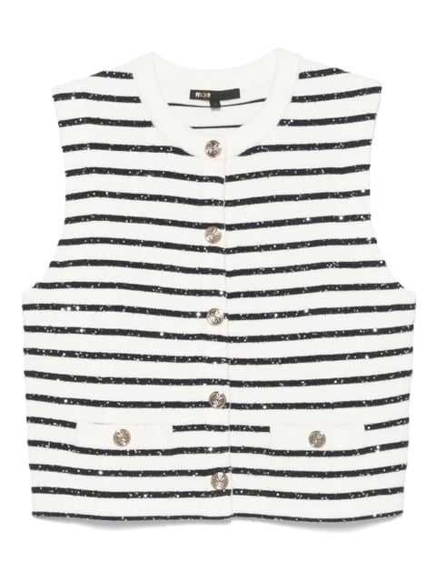 Maje striped vest - White - zdjęcie produktu nr 1