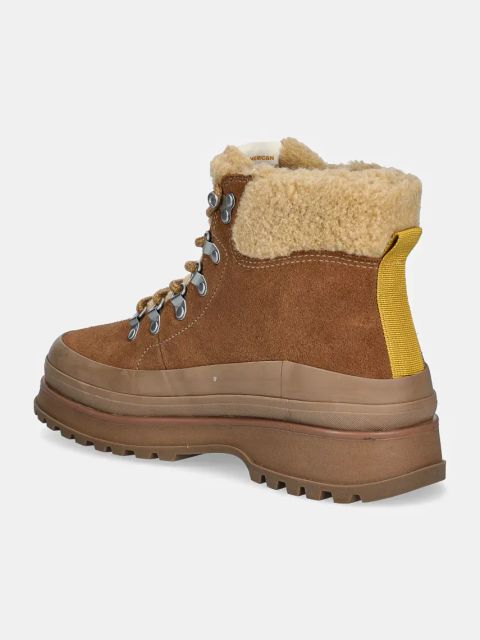 Gant workery zamszowe Wintly damskie kolor brązowy na platformie ocieplone 29543794 G447